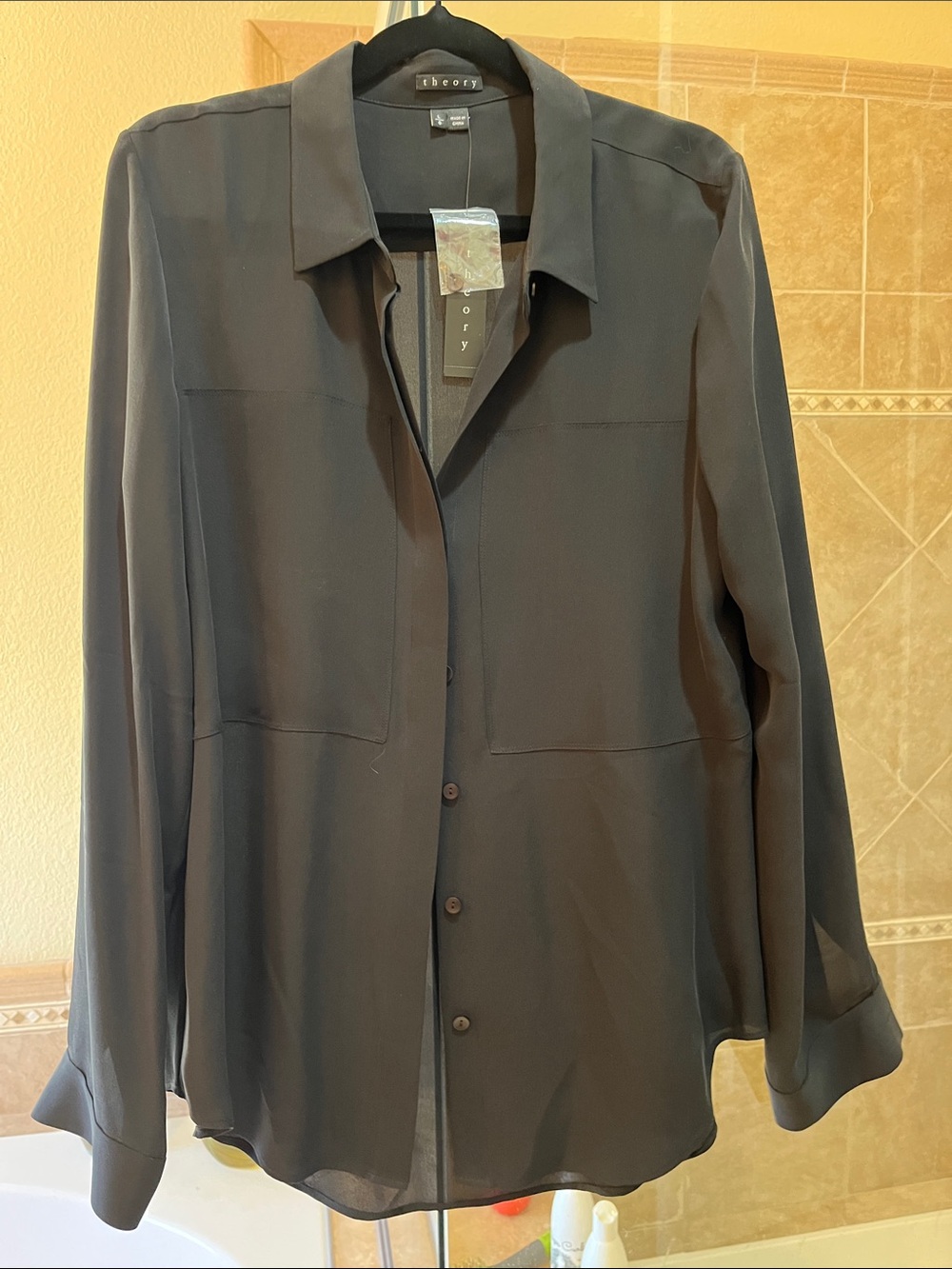 Theory women’s silk blouse